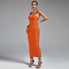 Strappy Sleeveless Striped Bandage Dress