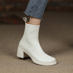 Faith Round Toe Low Heeled Ankle Boots