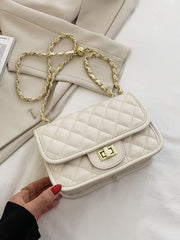 Solid Color Leather Luxury Bag