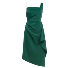 Strappy Sleeveless Midi Bubble Beads Bodycon Dress