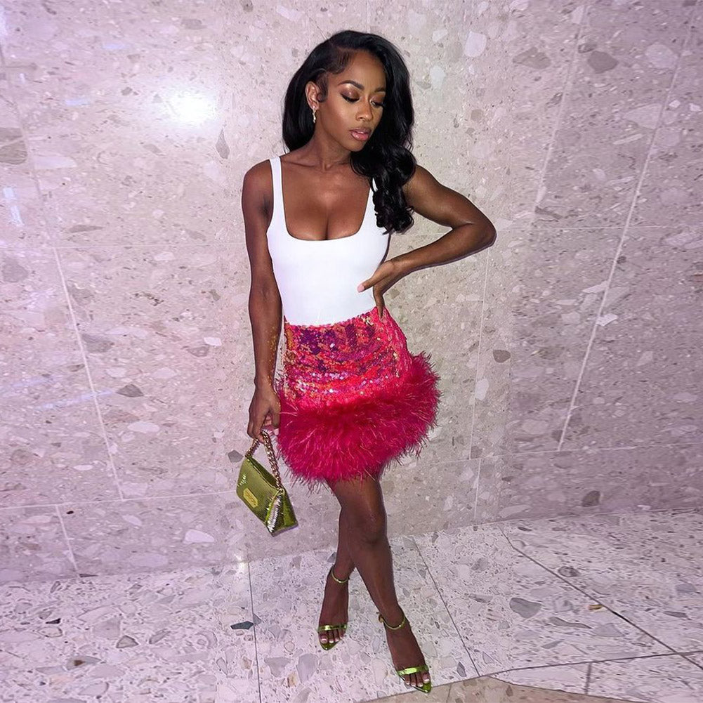 Mini Sequins Bodycon Skirt