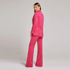 V Neck Long Sleeve Rhinestone Bodycon Set