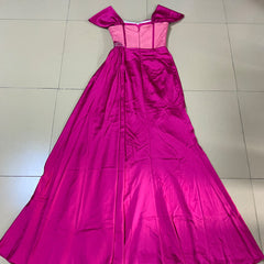 Off Shoulder Short Sleeve Rhinestone Maxi Bodycon Dress