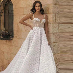 Strappy Maxi Floral Wedding Dress