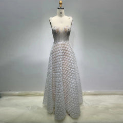 Strappy Maxi Floral Wedding Dress