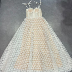 Strappy Maxi Floral Wedding Dress