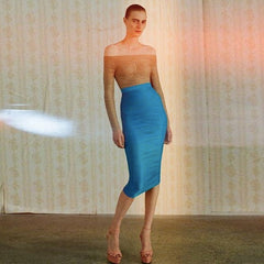 One Shoulder Panel Wrinkled Bodycon Dress KLYF458