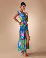 Speckled ink Printed Robe