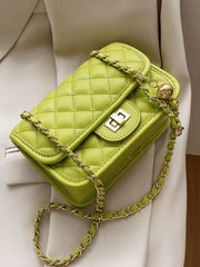 Solid Color Leather Luxury Bag