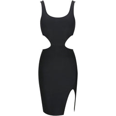 Strappy Sleeveless Hollow Out Mini Bandage Dress