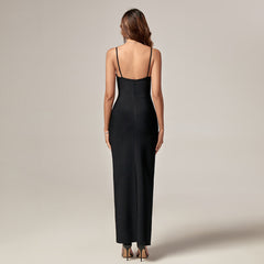 Strappy Open Leg Maxi Bandage Dress