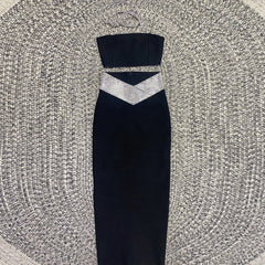 One Shoulder Sleeveless Drill Chain Bandage Set