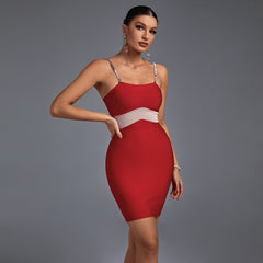 Strappy Sleeveless Hollow out Mini Bandage Dress