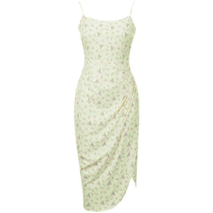 Strappy Sleeveless Floral Printed Midi Dress