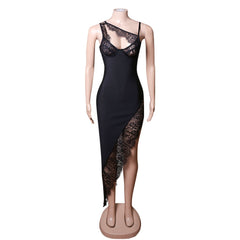 Strappy Sleeveless Lace Maxi Bandage Dress
