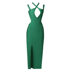 Strappy Sleeveless Maxi Exposed Waist Bandage Dress