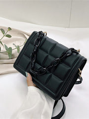 Minimalist Embossed Decor Crossbody Bag