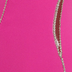 Round Neck Sleeveless Diamente Embellished Maxi Bandage Dress