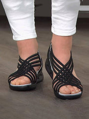 Casual Multi-Strappy Wedge Sandals