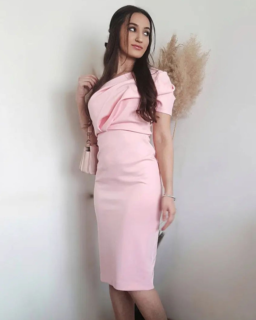 One Shoulder Midi Frill Suzie Dress