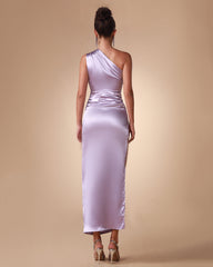 One Shoulder Frill Maxi Bodycon Dress