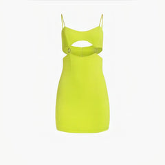 Strappy Sleeveless Mini Exposed Waist Bodycon Dress