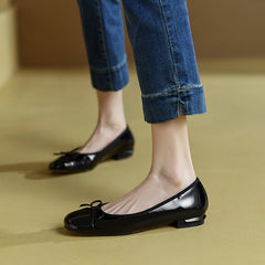 Fatma Black Ballet Flats with Bow