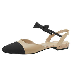 Amy Cap Toe Bowknot Sling back Flats