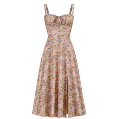 Strappy Sleeveless Over Knee Printing Bodycon Dress