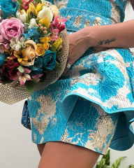 One Shoulder Frill Mini Bodycon Dress