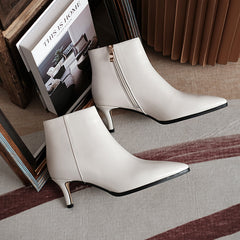 Allison Pointed Toe Kitten Heel Booties