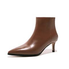 Allison Pointed Toe Kitten Heel Booties