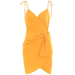 Strappy Sleeveless Lace Up Mini Bodycon Dress