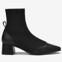 Flyknit Square Heel Socks Boots