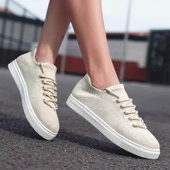 Front Lace-up Flying Knit Sports Casual Sneakers