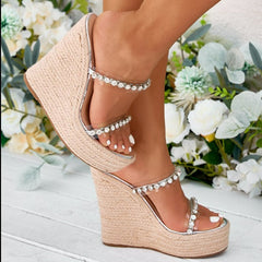 Diamond Wedge Sandals