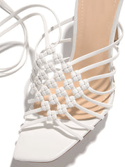 Crochet Lace Up High Heels