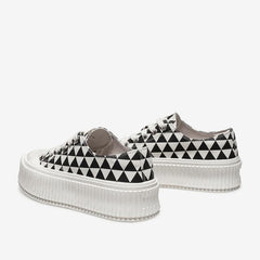Checkerboard Lace-up Front Skate Shoes
