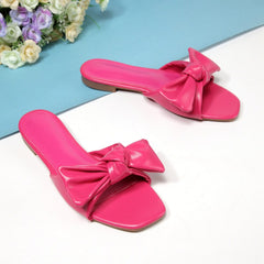 Bow Decor Slide Sandals