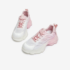 Colorblock Lace-up	Front Chunky Sneakers