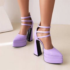 Foster Purple Platform Heels