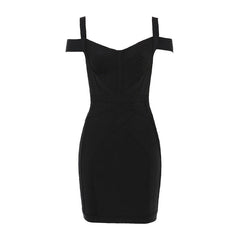 Strappy Short Sleeve Striped Mini Bandage Dress