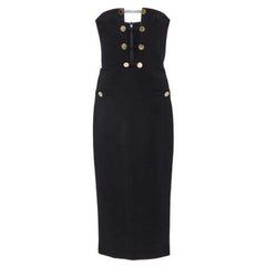 Strapless Sleeveless Hollow Out Over Knee Bodycon Dress SP022