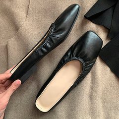 Dayanara Handmade Square Toe Flat Mules