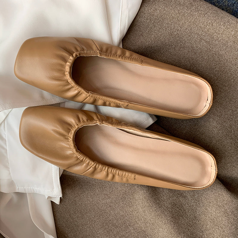 Dayanara Handmade Square Toe Flat Mules