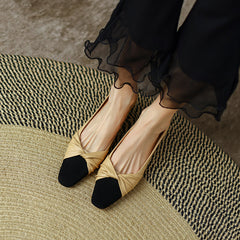 Elizabeth Cap Toe Low Heel Slip on Pumps