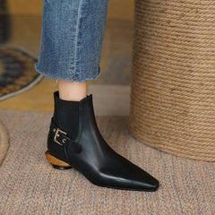 Cambria Handmade Pointy Toe Novelty Ankle Boots