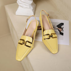 Devorah Slingback Kitten Heels with Chain