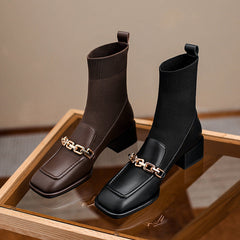 Cadence Loafer Style Sock Ankle Boots