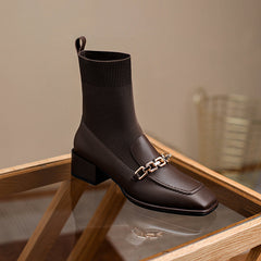 Cadence Loafer Style Sock Ankle Boots